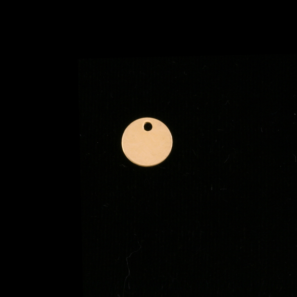 Metal Stamping Blanks Gold Filled Round, Disc, Circle with Hole, 8mm (.31"), 22g